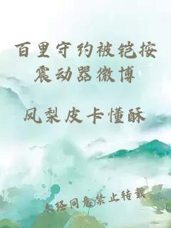 百里守约被铠按震动器微博