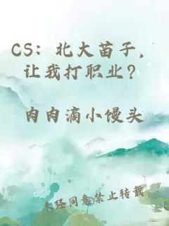 CS：北大苗子，让我打职业？